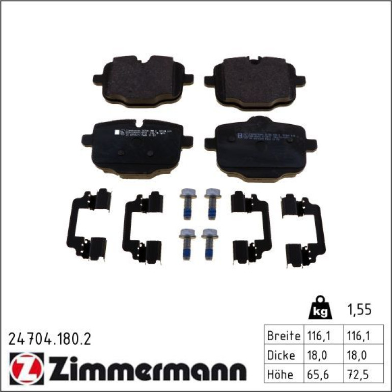 Bremsbelagsatz, Scheibenbremse 24704.180.2 Bremsbelagsatz, Scheibenbremse 24704.180.2