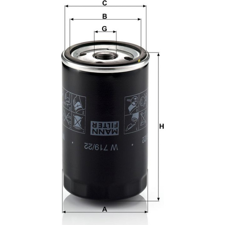Ölfilter W 719/22 Ölfilter W 719/22