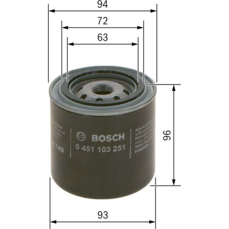 BOSCH 0 451 103 251 Ölfilter BOSCH 0 451 103 251 Ölfilter