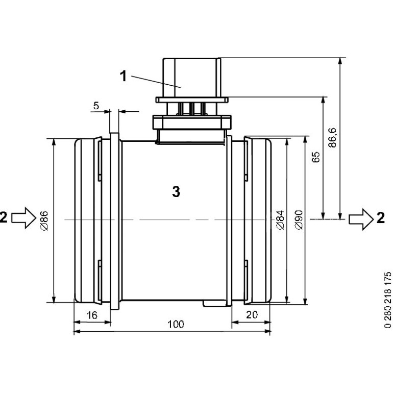 Luftmassenmesser 0 280 218 175 Luftmassenmesser 0 280 218 175