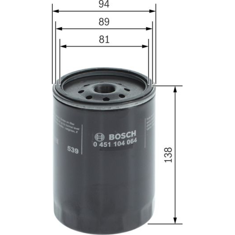 BOSCH 0 451 104 064 Ölfilter BOSCH 0 451 104 064 Ölfilter