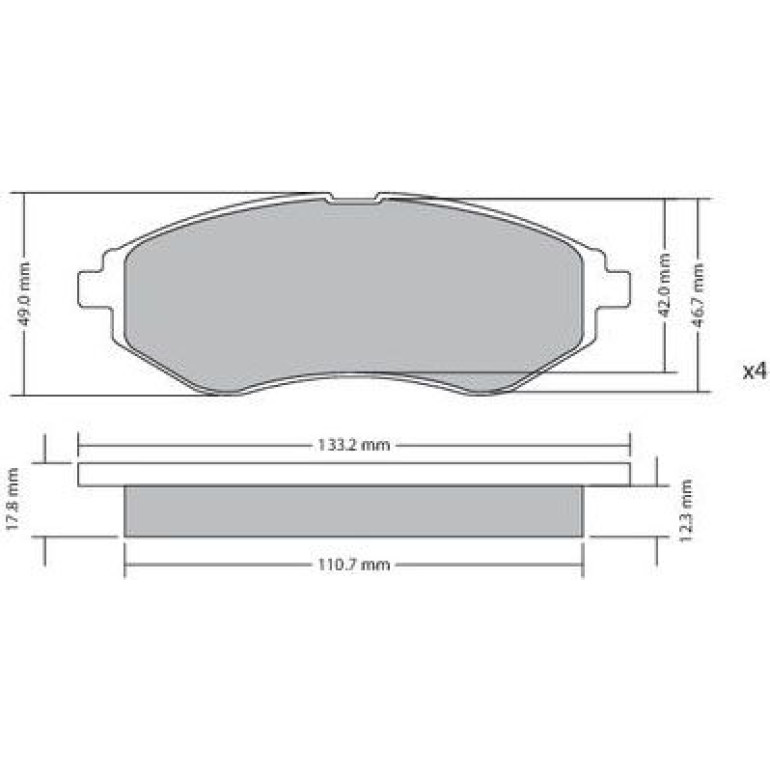 Bremsbelagsatz, Scheibenbremse 1170404 Bremsbelagsatz, Scheibenbremse 1170404