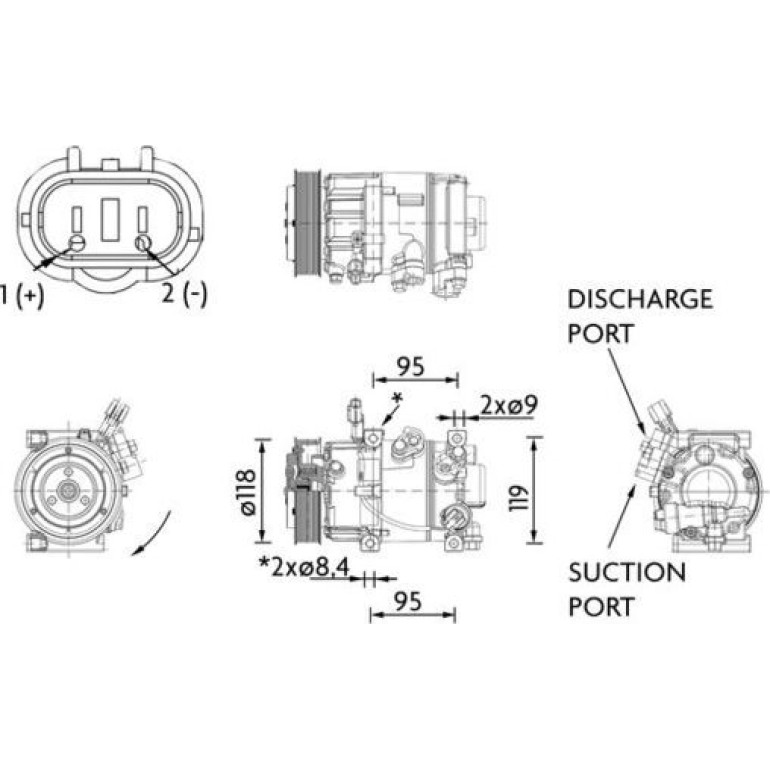 Kompressor, Klimaanlage ACP 1463 000P Kompressor, Klimaanlage ACP 1463 000P