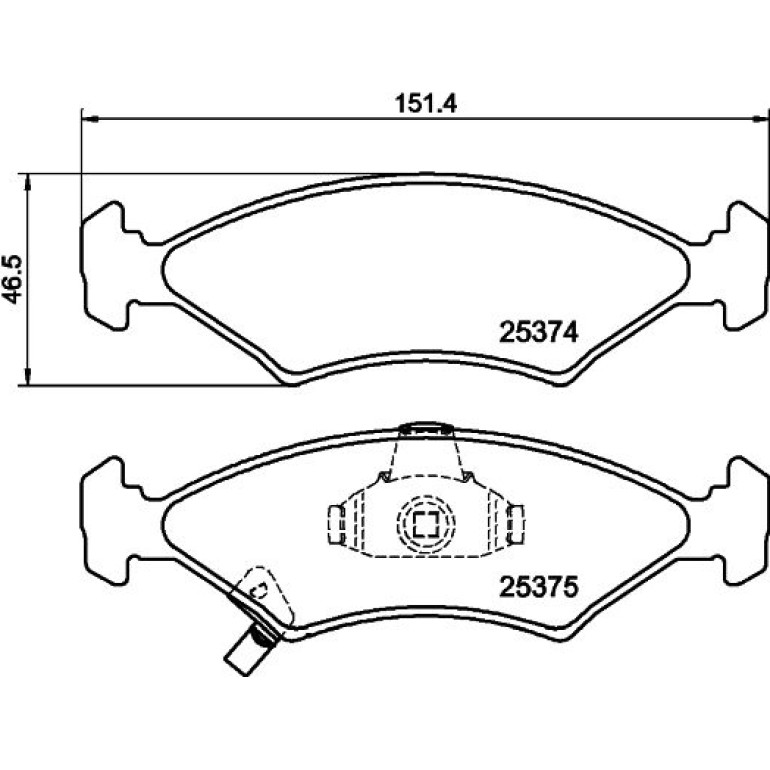 Bremsbelagsatz, Scheibenbremse 8DB 355 019-891 Bremsbelagsatz, Scheibenbremse 8DB 355 019-891