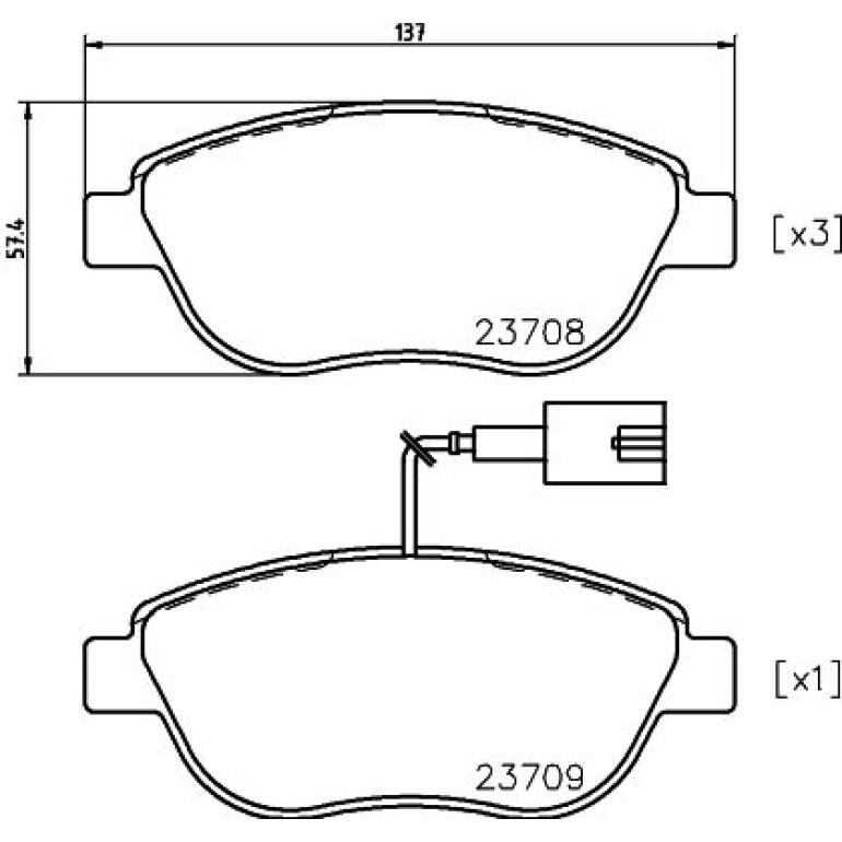 Bremsbelagsatz, Scheibenbremse 8DB 355 018-831 Bremsbelagsatz, Scheibenbremse 8DB 355 018-831