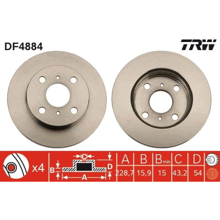 Bremsscheibe DF4884 Bremsscheibe DF4884