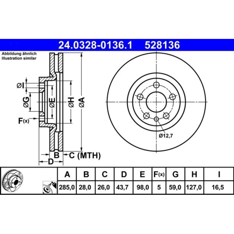 Bremsscheibe 24.0328-0136.1
