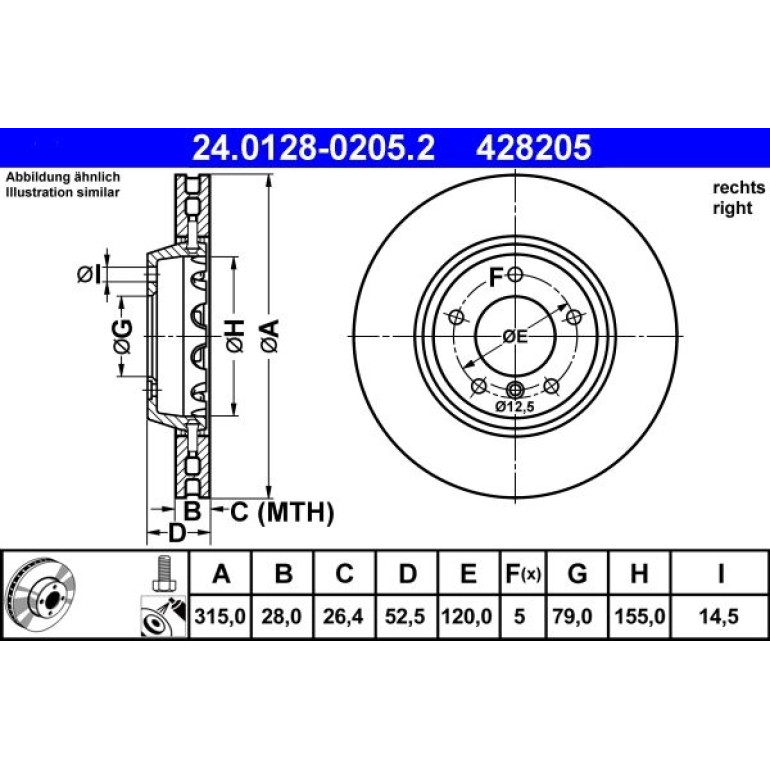 Bremsscheibe 24.0128-0205.2