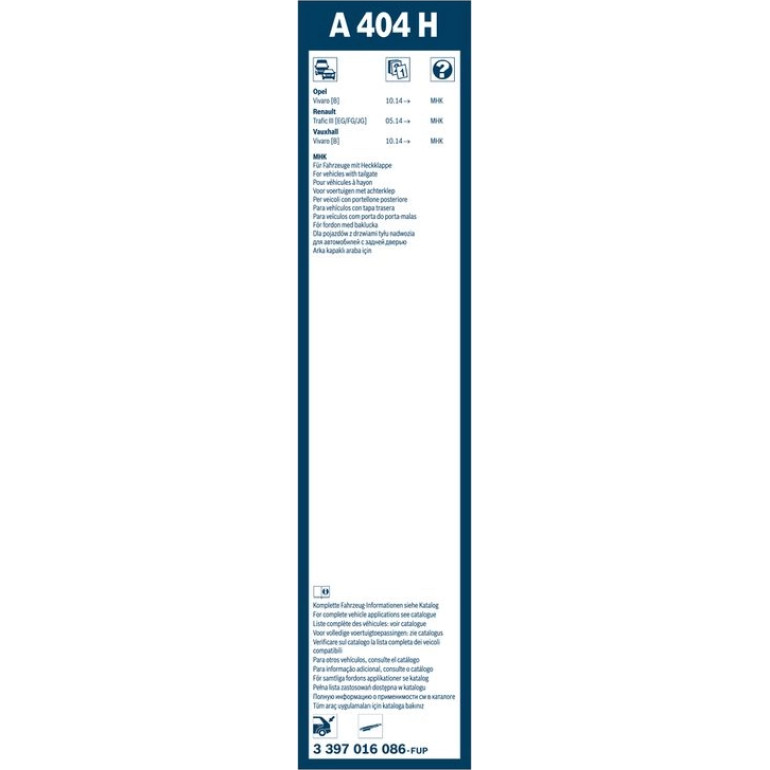 BOSCH A 404 H Scheibenwischer Rear Aerotwin 3 397 016 086 BOSCH A 404 H Scheibenwischer Rear Aerotwin 3 397 016 086