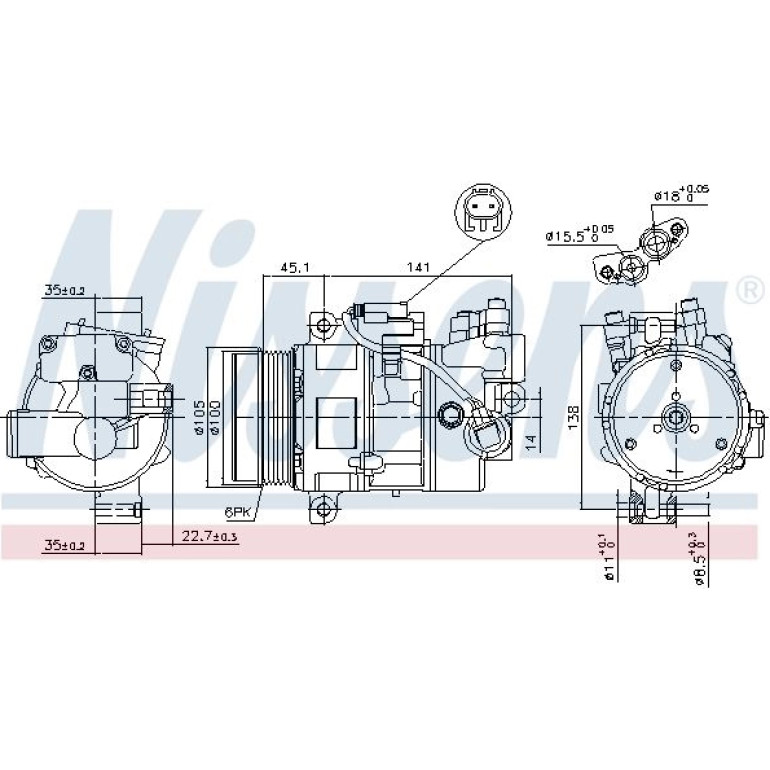 Kompressor, Klimaanlage 89043 Kompressor, Klimaanlage 89043