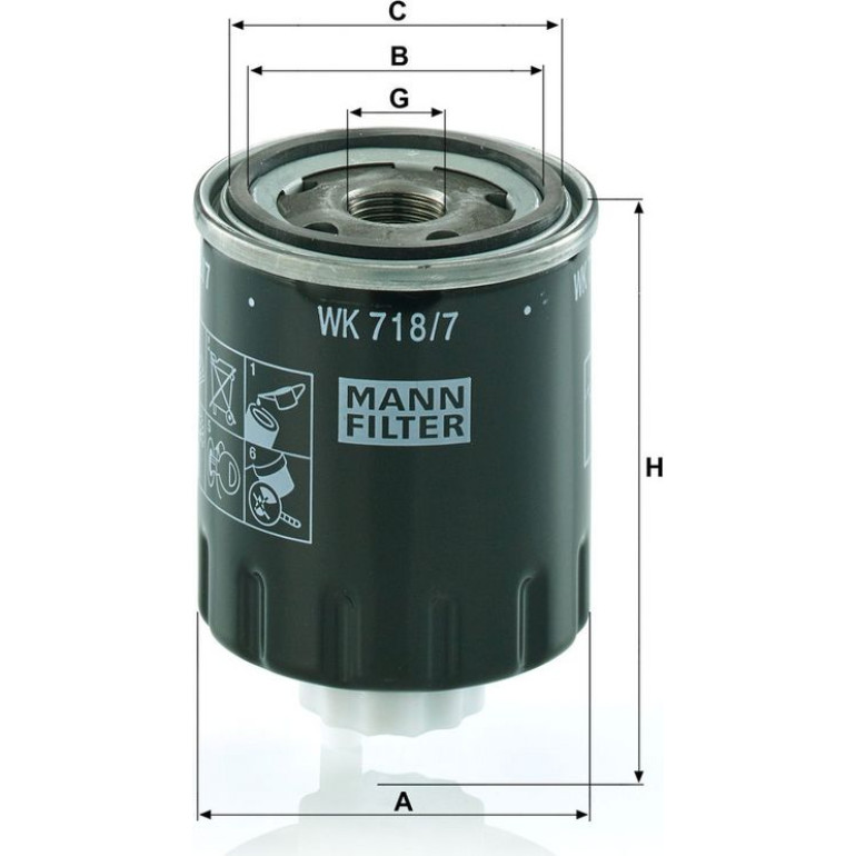 Kraftstofffilter WK 718/7 Kraftstofffilter WK 718/7