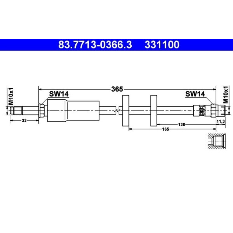 Bremsschlauch 83.7713-0366.3 Bremsschlauch 83.7713-0366.3