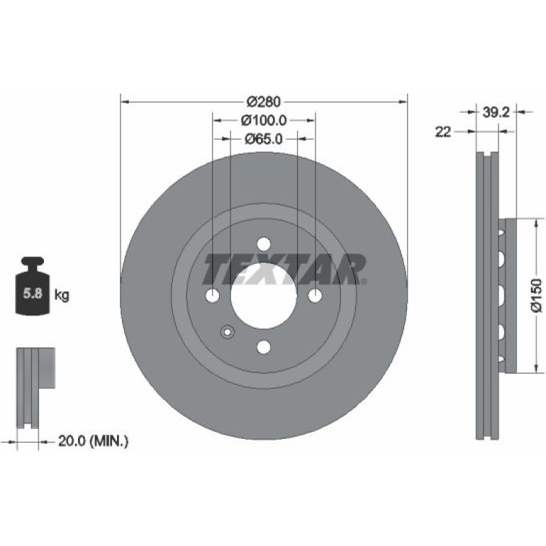 Bremsscheibe 92043500 Bremsscheibe 92043500