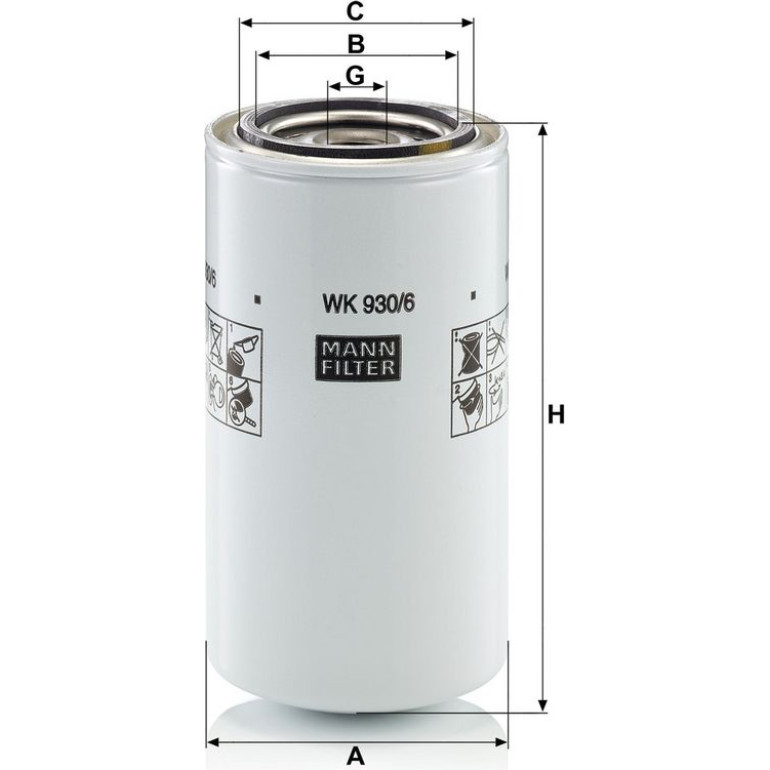 Kraftstofffilter WK 930/6 X Kraftstofffilter WK 930/6 X