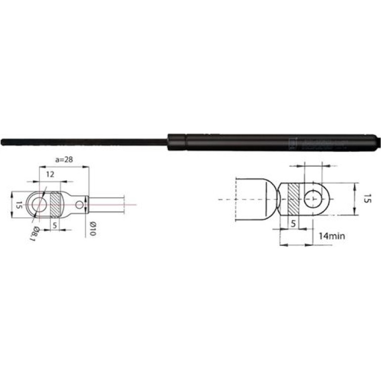 Gasfeder, Koffer-/Laderaum 2110284