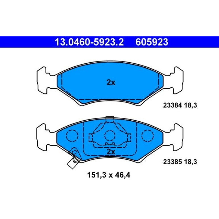 Bremsbelagsatz, Scheibenbremse 13.0460-5923.2 Bremsbelagsatz, Scheibenbremse 13.0460-5923.2