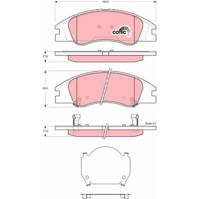Bremsbelagsatz, Scheibenbremse GDB3367 Bremsbelagsatz, Scheibenbremse GDB3367