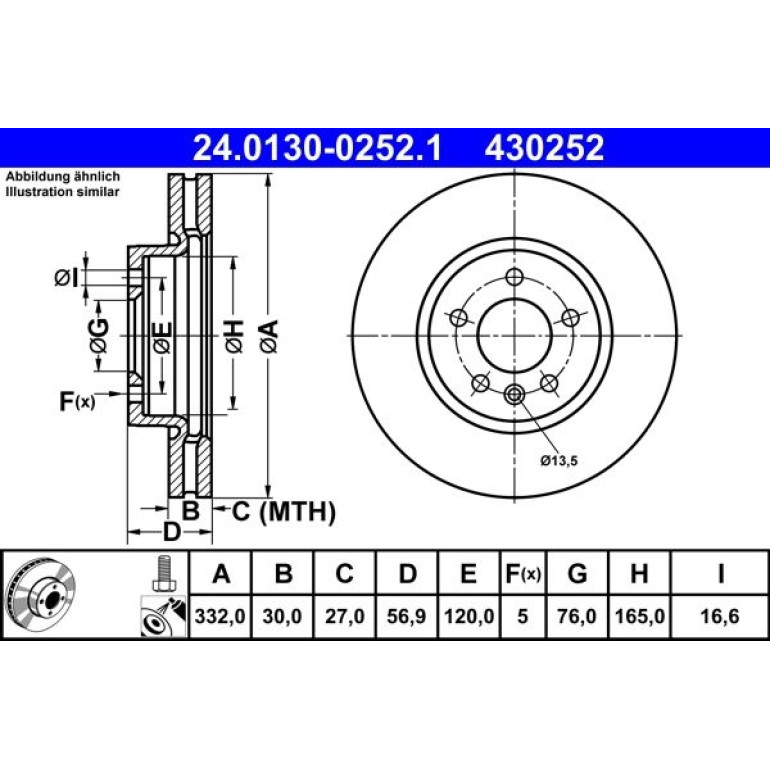 Bremsscheibe 24.0130-0252.1