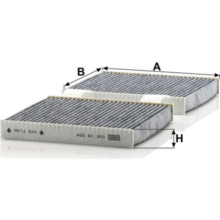 MANN-FILTER CUK 19 004 Innenraumfilter, Aktivkohlefilter MANN-FILTER CUK 19 004 Innenraumfilter, Aktivkohlefilter