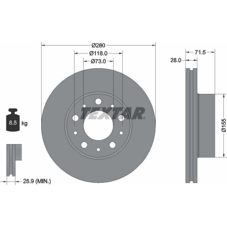 Bremsscheibe 92286103 Bremsscheibe 92286103