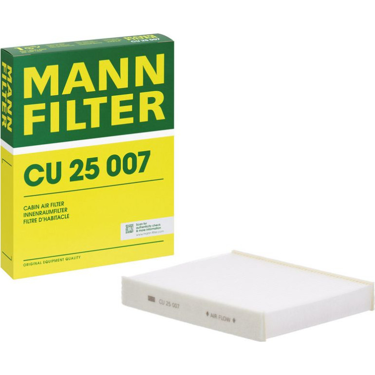 MANN-FILTER CU 25 007 Innenraumfilter, Partikelfilter MANN-FILTER CU 25 007 Innenraumfilter, Partikelfilter