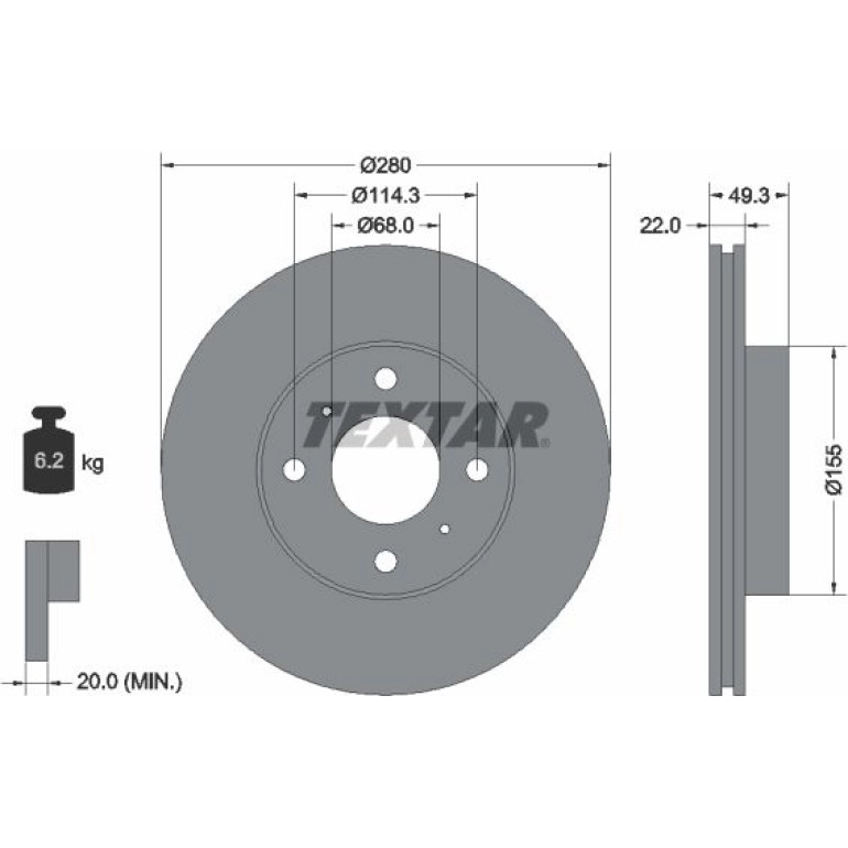 Bremsscheibe 92109300 Bremsscheibe 92109300