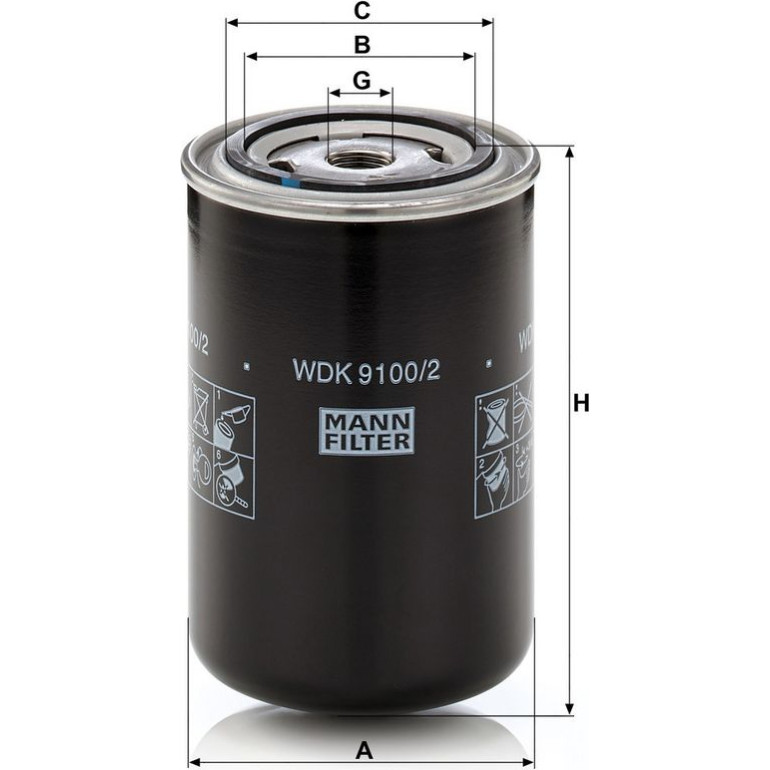Kraftstofffilter WDK 9100/2 Kraftstofffilter WDK 9100/2