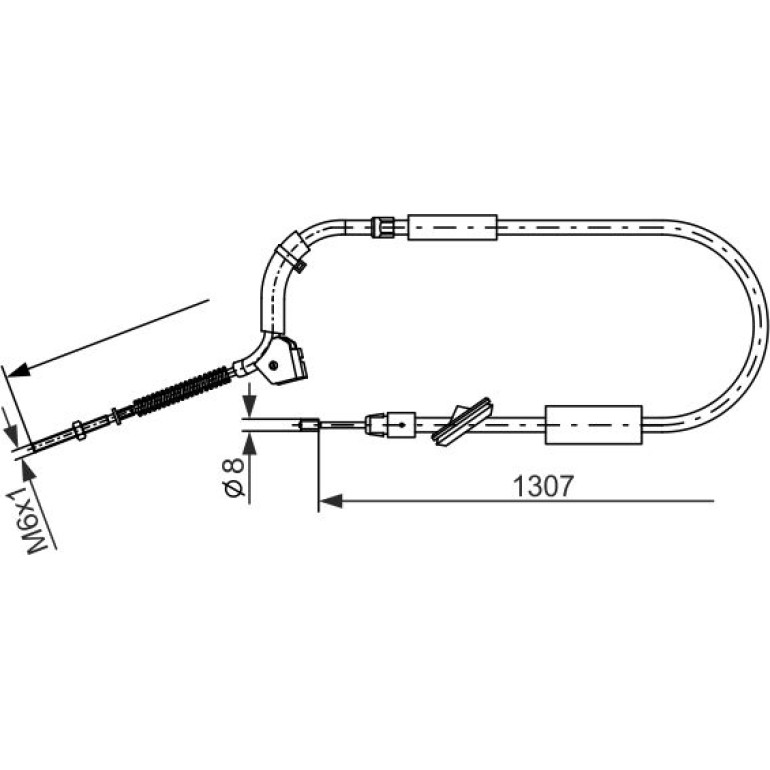 Seilzug, Feststellbremse 1 987 477 223 Seilzug, Feststellbremse 1 987 477 223