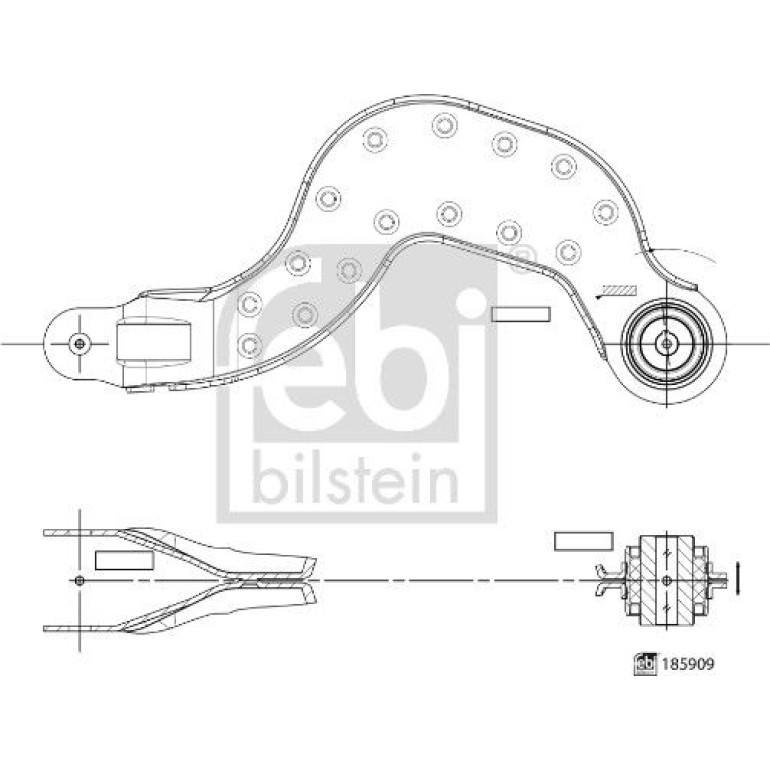 FEBI BILSTEIN 185909 Querlenker, Lenker, Radaufhängung FEBI BILSTEIN 185909 Querlenker, Lenker, Radaufhängung