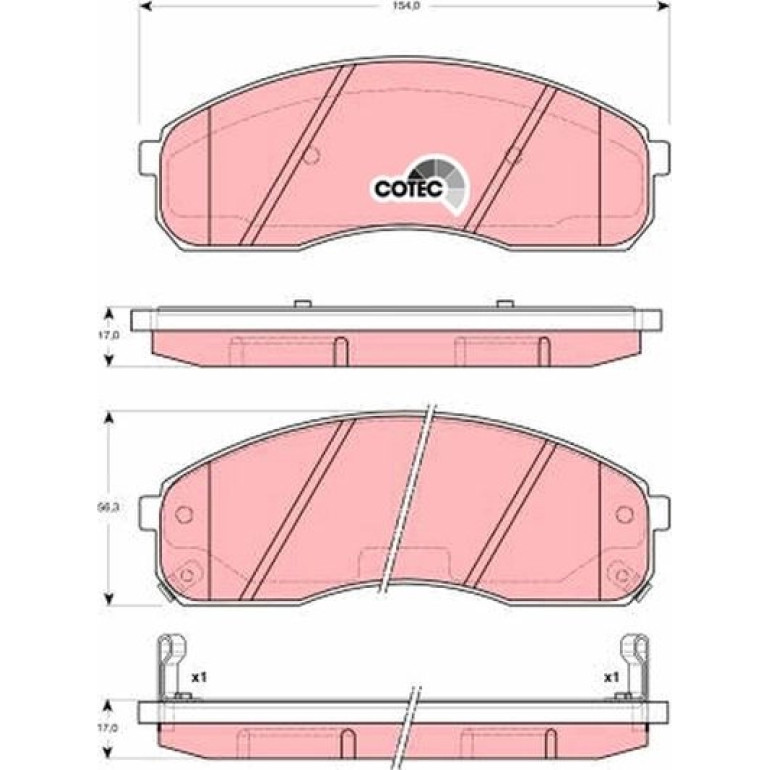 Bremsbelagsatz, Scheibenbremse GDB3301 Bremsbelagsatz, Scheibenbremse GDB3301