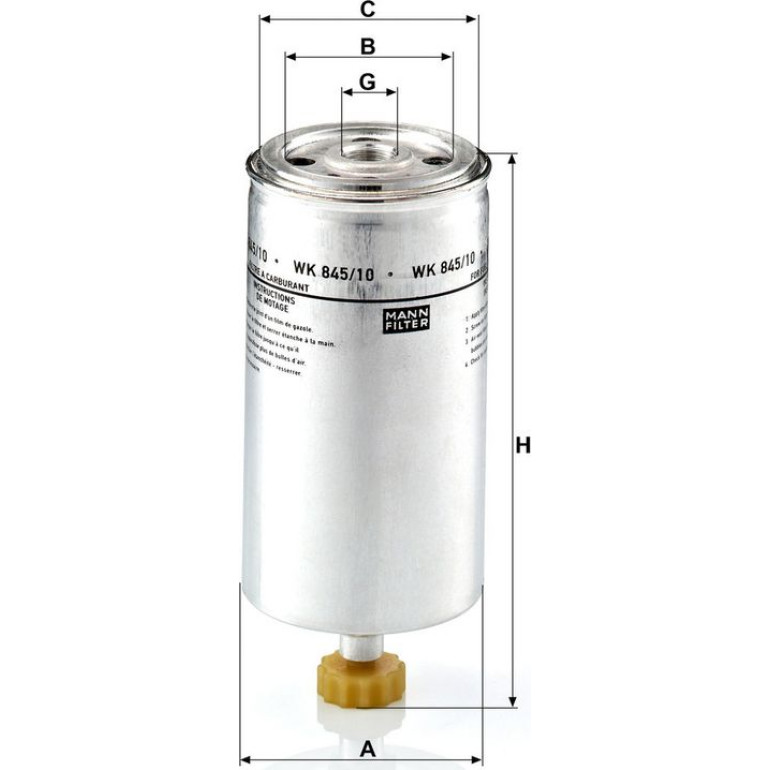 Kraftstofffilter WK 845/10 Kraftstofffilter WK 845/10
