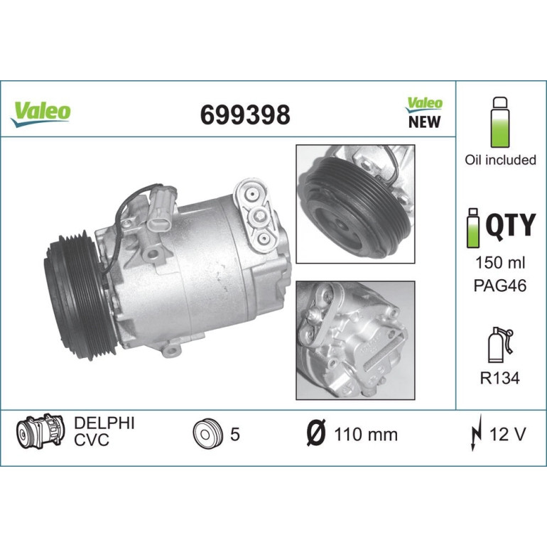 Kompressor, Klimaanlage 699398 Kompressor, Klimaanlage 699398