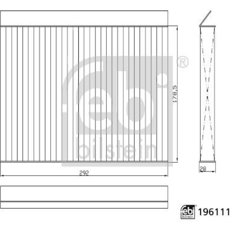 Filter, Innenraumluft 196111 Filter, Innenraumluft 196111