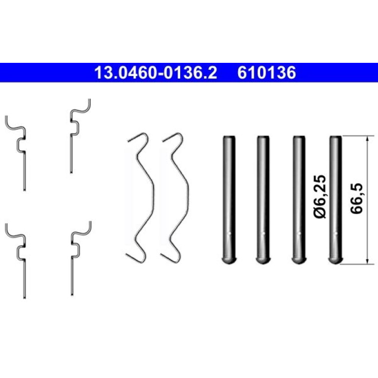 Zubehörsatz, Scheibenbremsbelag 13.0460-0136.2 Zubehörsatz, Scheibenbremsbelag 13.0460-0136.2