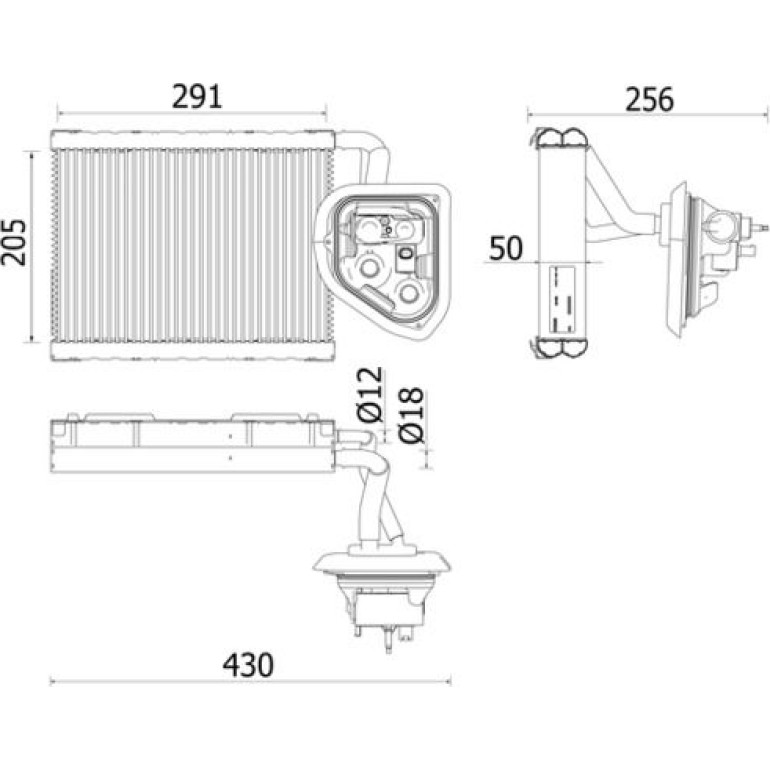 Verdampfer, Klimaanlage AE 160 000P Verdampfer, Klimaanlage AE 160 000P
