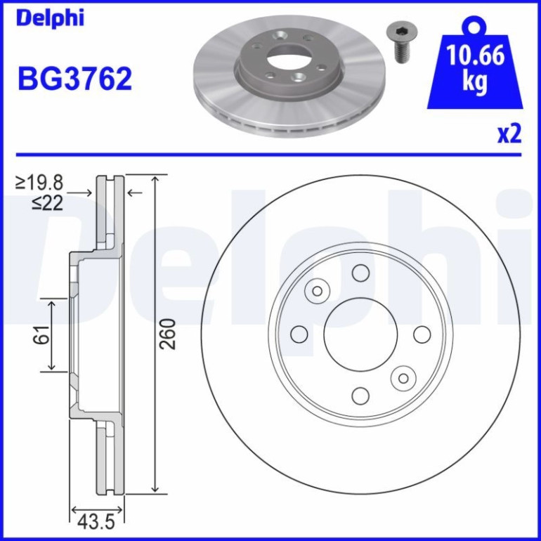 Bremsscheibe BG3762 Bremsscheibe BG3762
