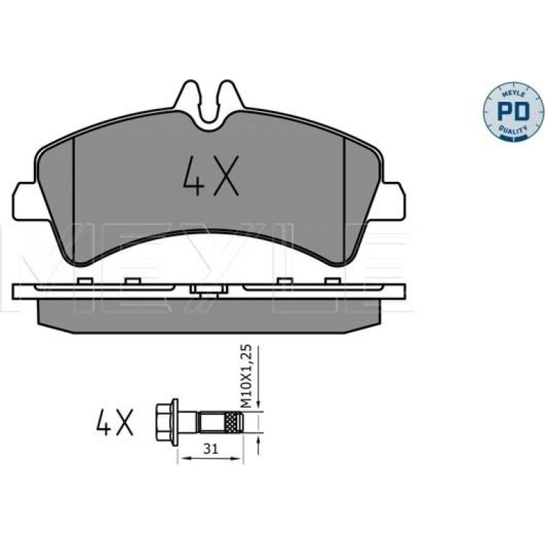 Bremsbelagsatz, Scheibenbremse 025 292 1720/PD
