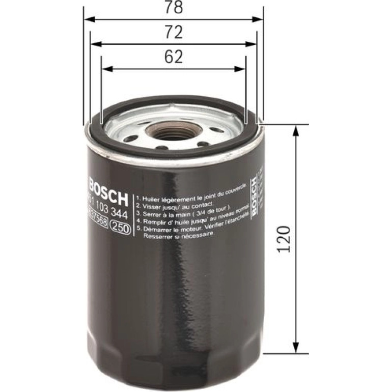 BOSCH 0 451 103 344 Ölfilter BOSCH 0 451 103 344 Ölfilter