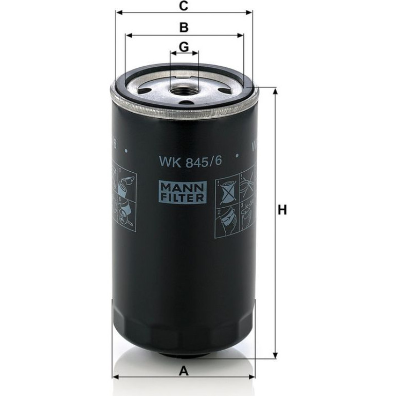 Kraftstofffilter WK 845/6