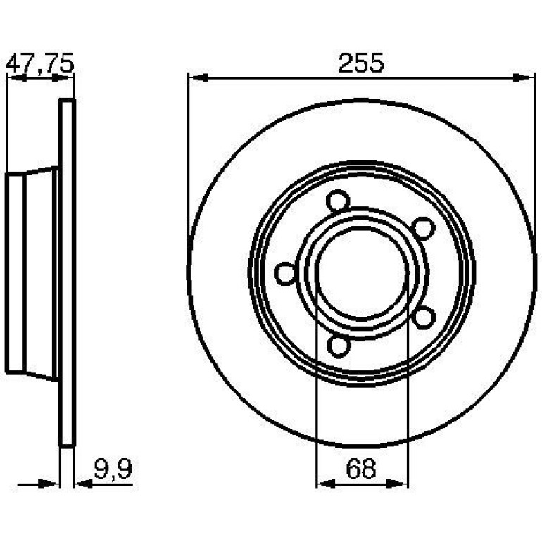 Bremsscheibe 0 986 478 480 Bremsscheibe 0 986 478 480