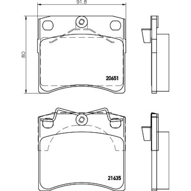 Bremsbelagsatz, Scheibenbremse 8DB 355 018-381 Bremsbelagsatz, Scheibenbremse 8DB 355 018-381