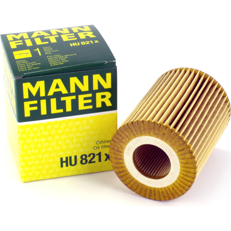 MANN-FILTER HU 821 x Ölfilter mit Dichtung, Filtereinsatz MANN-FILTER HU 821 x Ölfilter mit Dichtung, Filtereinsatz