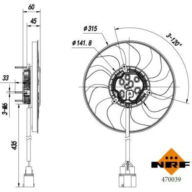 Lüfter, Motorkühlung 470039 Lüfter, Motorkühlung 470039