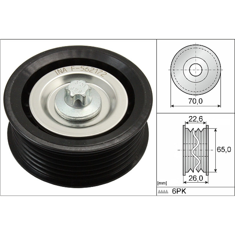 Umlenk-/Führungsrolle, Keilrippenriemen 532 0531 10