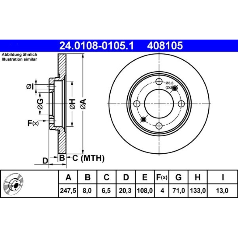 Bremsscheibe 24.0108-0105.1