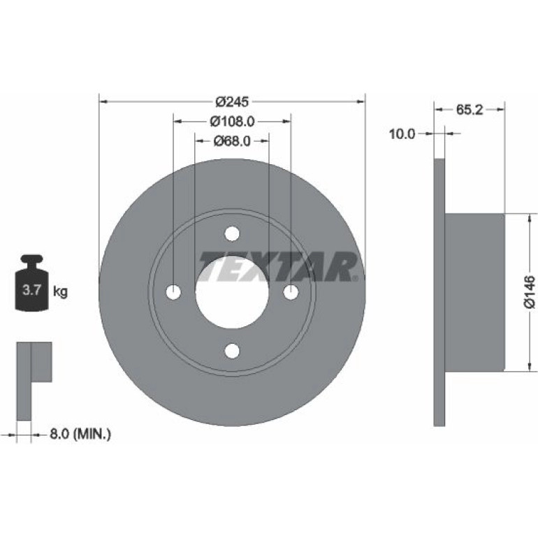 Bremsscheibe 92054300 Bremsscheibe 92054300