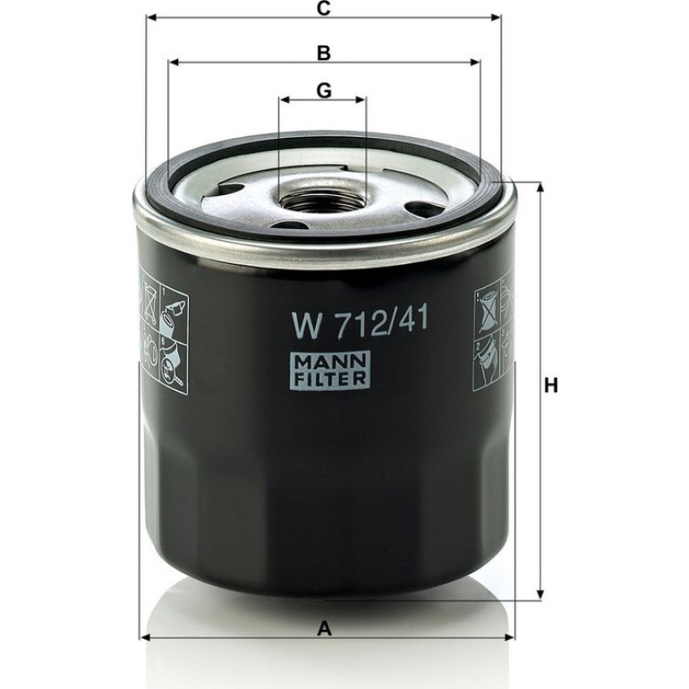 Ölfilter W 712/41 Ölfilter W 712/41