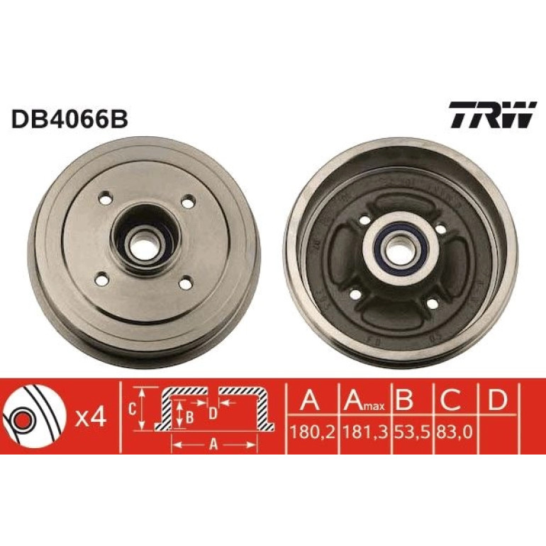Bremstrommel DB4066B