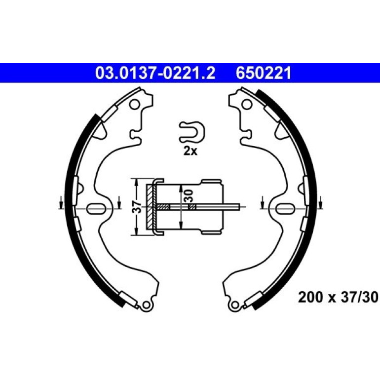 Bremsbackensatz 03.0137-0221.2 Bremsbackensatz 03.0137-0221.2
