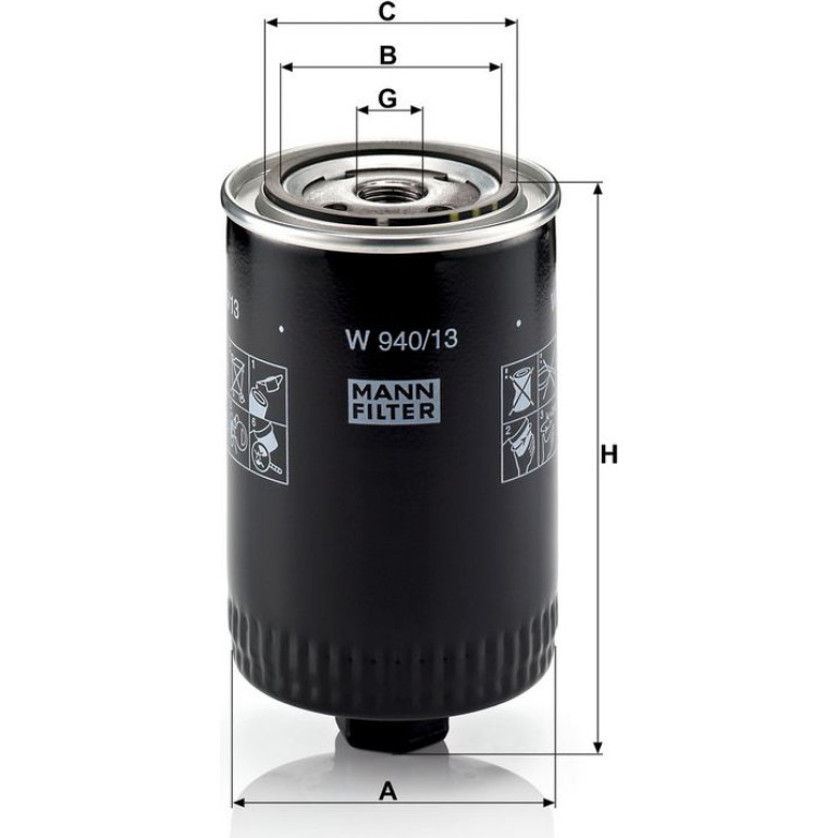 Ölfilter W 940/13 Ölfilter W 940/13